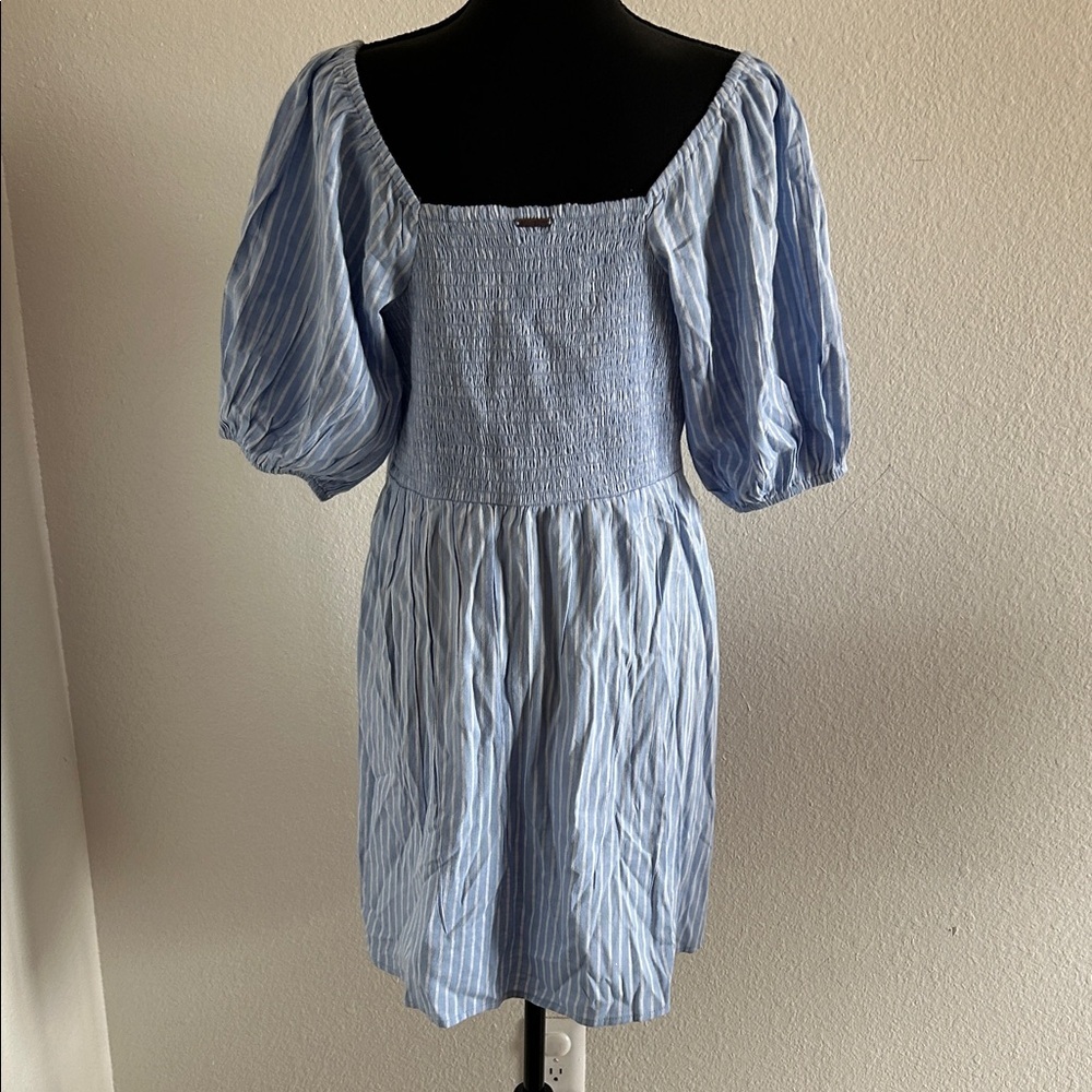 Billabong Light Blue Striped Mini Dress - Picture 6 of 9